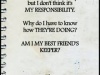 Friendship EXCUSES