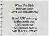 Love your Neighbor EXCUSES