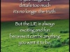 Thoughts on LIVING A LIE