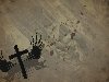 Brown Youth Cross with Liquid Splatters