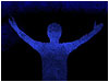 Blue Grunge Worshiper Background