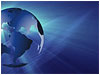 Blue Spinning Globe